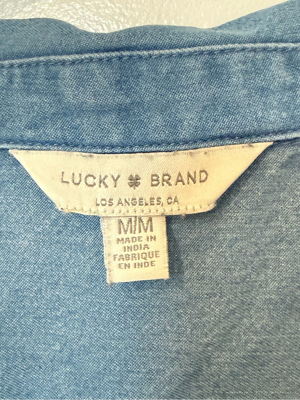 Lucky brand chambray top - Picture 2 of 2